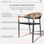 TWT Patio Dining Chairs Outdoor Stackable - Image 9
