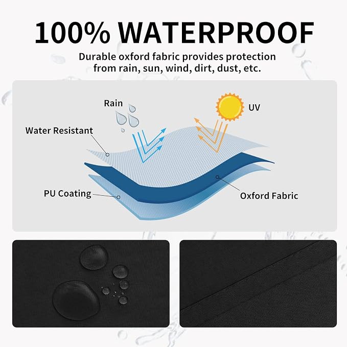 Easy-Going 100% Waterproof Outdoor Curtains 110x108 inch, Gazebo and Pergola 1 - Image 2