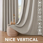 H.VERSAILTEX Linen Blackout Curtains 54 Inches Long 100% Absolutely Blackout - Image 7