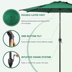 Abba Patio 9FT Lyon Outdoor Patio Umbrella Outdoor Table Umbrella - Image 4