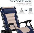 Best Choice Products Oversized Padded Zero Gravity Chair, Folding Outdoor Patio - Image 5