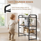 3 Tier Simple Shelf Organizer for Indoor Outdoor, Waterproof Heavy Duty Steel - Image 4