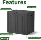 Outdoor Storage Box 38 Gallon Waterproof Resin Deck Boxes, - Image 3