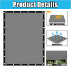 Amagenix 90% Shade Fabric 9'X 22' Gray Sun Shade Cloth - Image 3