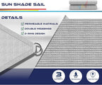 Windscreen4less 28' x 28' x 28' Sun Shade Sail Triangle Outdoor Canopy Cover UV - Image 3