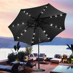 Sunnyglade 9' Solar LED Patio Umbrella, 8 Ribs, Tilt & Crank | 9Ft Patio - Image 5