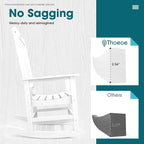 THOEOE Outdoor Rocking Chairs Set of 4, Oversized Patio Rocking Chair | HDPE - Image 7