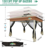 COBIZI 13x13 Pop Up Canopy Tent Gazebos On Clearance Upgrade Metal Outdoor - Image 2