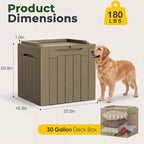 Flamaker 2 Pack Deck Box 31 Gallon Waterproof Resin Storage Box - Image 5