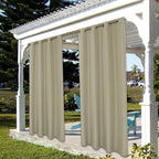 BONZER Outdoor Curtains for Patio Waterproof Thick | Privacy Grommet Light - Image 6