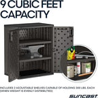 Suncast 30" Heavy-Duty Resin Outdoor Storage Cabinet, Dark Gray - Image 6
