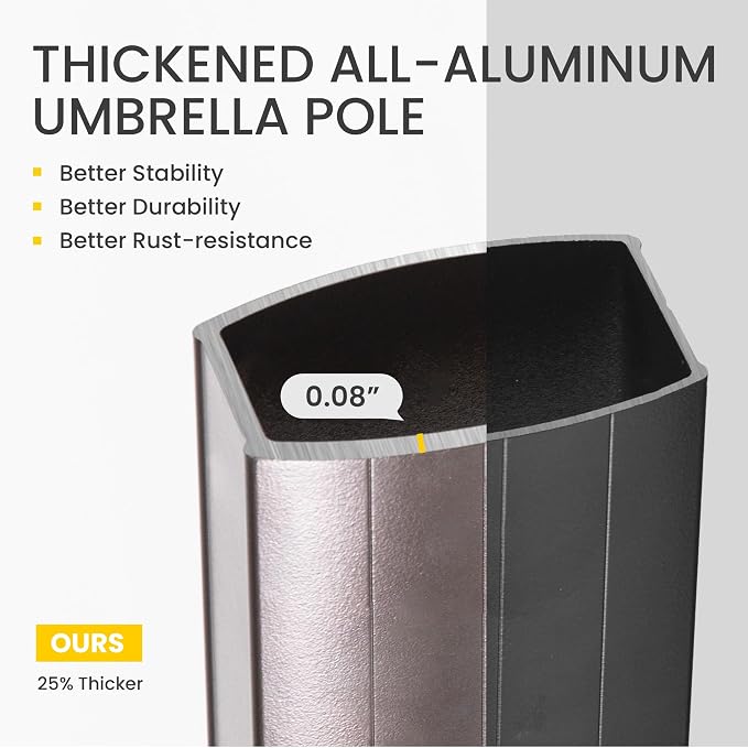 10x10 FT Outdoor Cantilever Patio Umbrella - Image 7