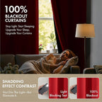 MIULEE Red 100% Blackout Curtains - Image 2