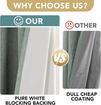 H.VERSAILTEX White Linen Blackout Curtains Durable Thick Textured Linen Look - Image 4