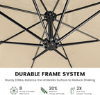 10FT Cantilever Offset Patio Umbrella - Image 8