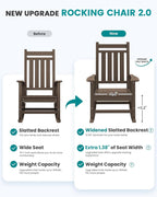 SERWALL HDPE Rocking Chair, Oversized Outdoor Rocking Chair - Image 4