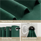 MIULEE Hunter Green 100% Blackout Curtains - Image 7