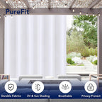 PureFit Outdoor Curtains for Patio Waterproof Weatherproof Outside Curtains | - Image 3