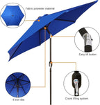 7.5 ft Patio Umbrella, Yard Umbrella, Outdoor Market Umbrella - Image 2