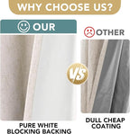H.VERSAILTEX Linen Blackout Curtain Durable Thick Textured Linen Look 100% - Image 4