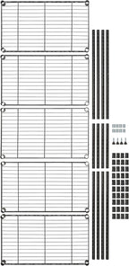 Amazon Basics 5-Shelf Multipurpose Adjustable Steel Garage Shelving Unit - Image 7