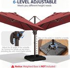 9' X 12' Cantilever Patio Umbrella Rectangle Outdoor Umbrella - Image 7