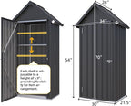 AECOJOY Outdoor Storage Cabinet Waterproof, Vertical Tall Outdoor Storage - Image 6