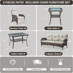 5 Piece Patio Furniture Set - Image 2