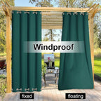 NICETOWN Outdoor Patio Curtain Extra Long Drape 108" L Waterproof/Windproof - Image 4