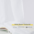 NICETOWN 2 Panels Extra Long White Sheer Outdoor Curtains - Image 4