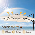 10 X 13 FT Cantilever Patio Umbrella Outdoor - Image 8