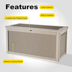 320 Gallon Outdoor Storage Box, Large Deck Box Waterproof UV Resistant - Image 6