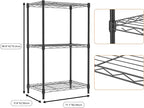 M MZG 3 Tiers Shelf Metal Storage Shelves Wire Rack Closet Organizers - Image 8