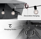 10'x10' Outdoor Gazebo with 50FT String Lights, Metal Heavy Duty Patio Canopy - Image 4