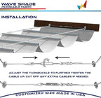 Windscreen4less 4' x 25' Retractable Sun Shade Canopy Cover Sliding Wave Shade - Image 6