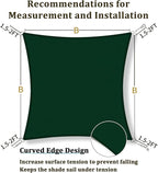 Shade&Beyond 25'x25' Sun Shade Sail Canopy Square, UV Block Breathable Curved - Image 5