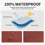 Easy-Going 100% Waterproof Outdoor Curtains 54x120 inch, Terra Red | Windproof - Image 2