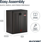 Suncast 30" Heavy-Duty Resin Outdoor Storage Cabinet, Dark Gray - Image 3