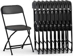 10 Pack Foldable Plastic Chair | Folding & Stackable | 350 lbs Capacity Steel by OurModernSpace