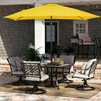 JEAREY 6.5x10 ft Rectangular Patio Umbrellas Outdoor Market Umbrella - Image 4