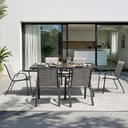 Patio Chairs Set of 6, Stackable Outdoor Dining Chairs - Image 3