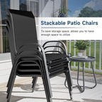 Amopatio Patio Chairs Set of 8, Outdoor Stackable Dining Chairs - Image 5