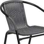 Flash Furniture Lila Modern Rattan Indoor/Outdoor Stackable Dining Chairs - Image 11