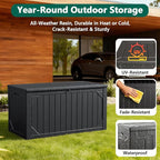 Outdoor Storage Box, 98 Gallon Deck Box, Outdoor Storage Bench, Waterproof - Image 2