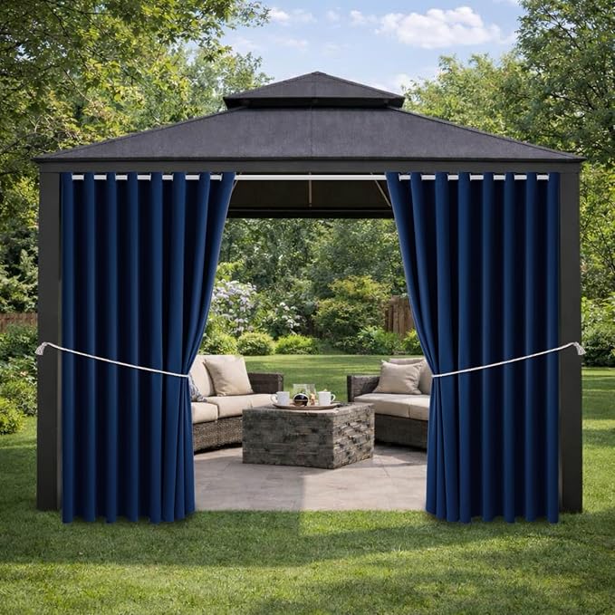 Outdoor Patio Curtain Waterproof Darkening Thermal Insulated Indoor Curtains by DivaenCamino