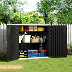 KINYING Outdoor Horizontal Storage Sheds, 37 Cu.ft Outdoor Storage Cabinet - Image 6
