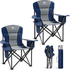 LET'S CAMP Folding Camping Chair Oversized Heavy Duty Padded Outdoor Chair | by LETSCAMP