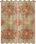 Boho Outdoor Curtains for Patio Waterproof, Grommet Privacy Curtain Drapes - Image 2