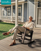 SERWALL HDPE Rocking Chair, Oversized Outdoor Rocking Chair - Image 2