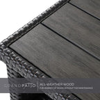 Grand patio Wicker Storage Cabinet Outdoor Waterproof Buffet Cabinet Patio Bar - Image 9